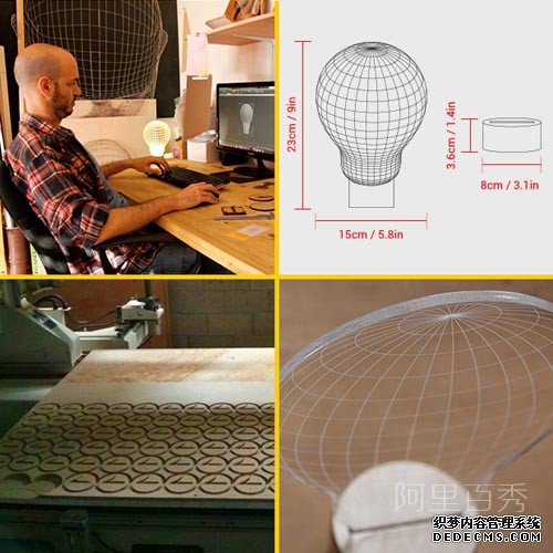 利用错觉设计的3D立体灯泡--阿里百秀