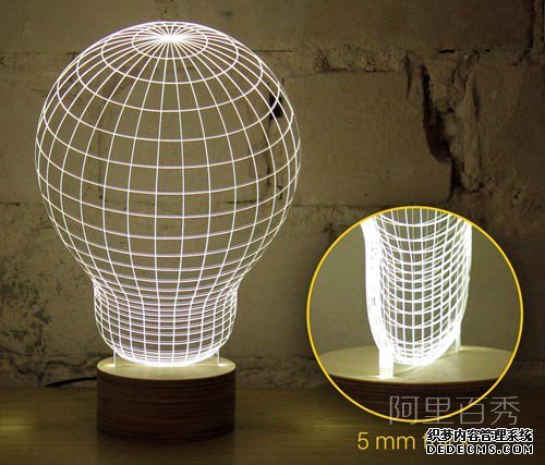 利用错觉设计的3D立体灯泡--阿里百秀