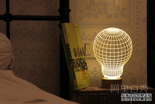 利用错觉设计的3D立体灯泡--阿里百秀